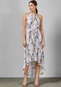 Ted Baker Maxi Dress Threlin Pergola Halter Neck Size 2 Off White Floral $539 - Picture 1 of 20
