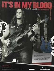 Chris Broderick Signature Jackson Pro Series Soloist HT6 HT7 Guitar Ad print 2b - Picture 1 of 3