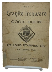 Antique Granite Iron Ware Cookbook (1887) St. Louis Stamping Co. Missing Cover - Picture 1 of 5