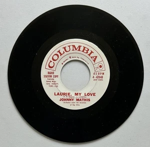 Jonny Mathis - Laure, My Love - 7" Vinyl Single - Radio Station Copy - Picture 1 of 2