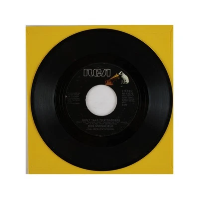 1982 Release - Rick Springfield - Don't Talk To Strangers - 45 7" Vinyl Record - Image 1 of 4
