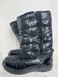Bota de Nieve Coach Polina Moon Negra Nylon Plateada Herrajes A7590 Talla 8B - Imagen 1 de 15