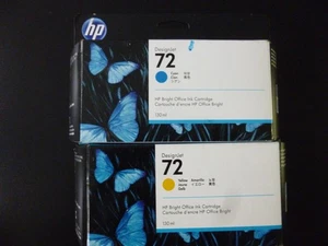 2 x Original HP 72 / Tintenpatronen ( Cyan + Yellow ) in OVP - Bild 1 von 1