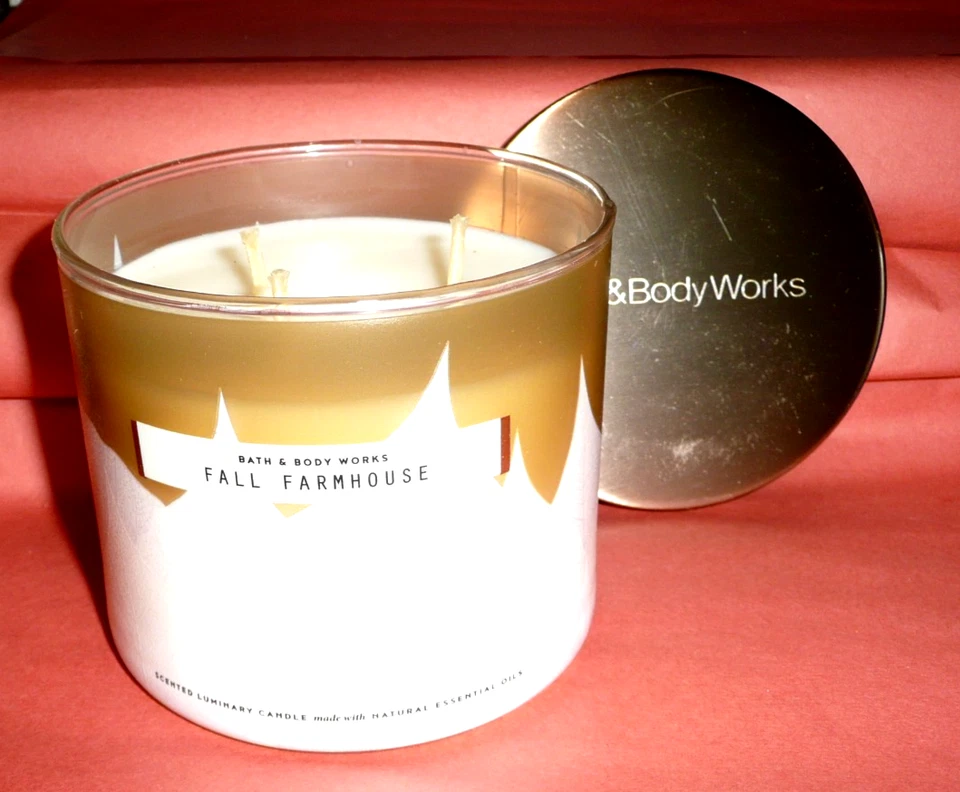 FALL FARMHOUSE 3-Wick Candle Bath Body Works - NEW - Image 1 of 1