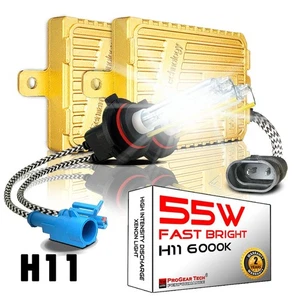 Heavy Duty H11 6000K 55W Fast Bright AC Digital HID Xenon Kit Headlight Foglight - Picture 1 of 12