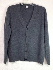 John Lewis Pullover Herren XXL grau 100% Kaschmir Strickjacke Knopfleiste Opa - Bild 1 von 9