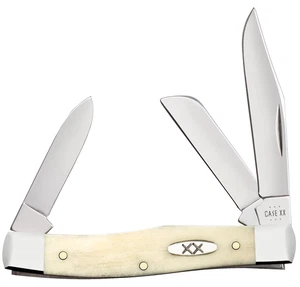 Case XX Knives Medium Stockman Smooth Natural Bone 13311 Pocket Knife Stainless - Picture 1 of 5