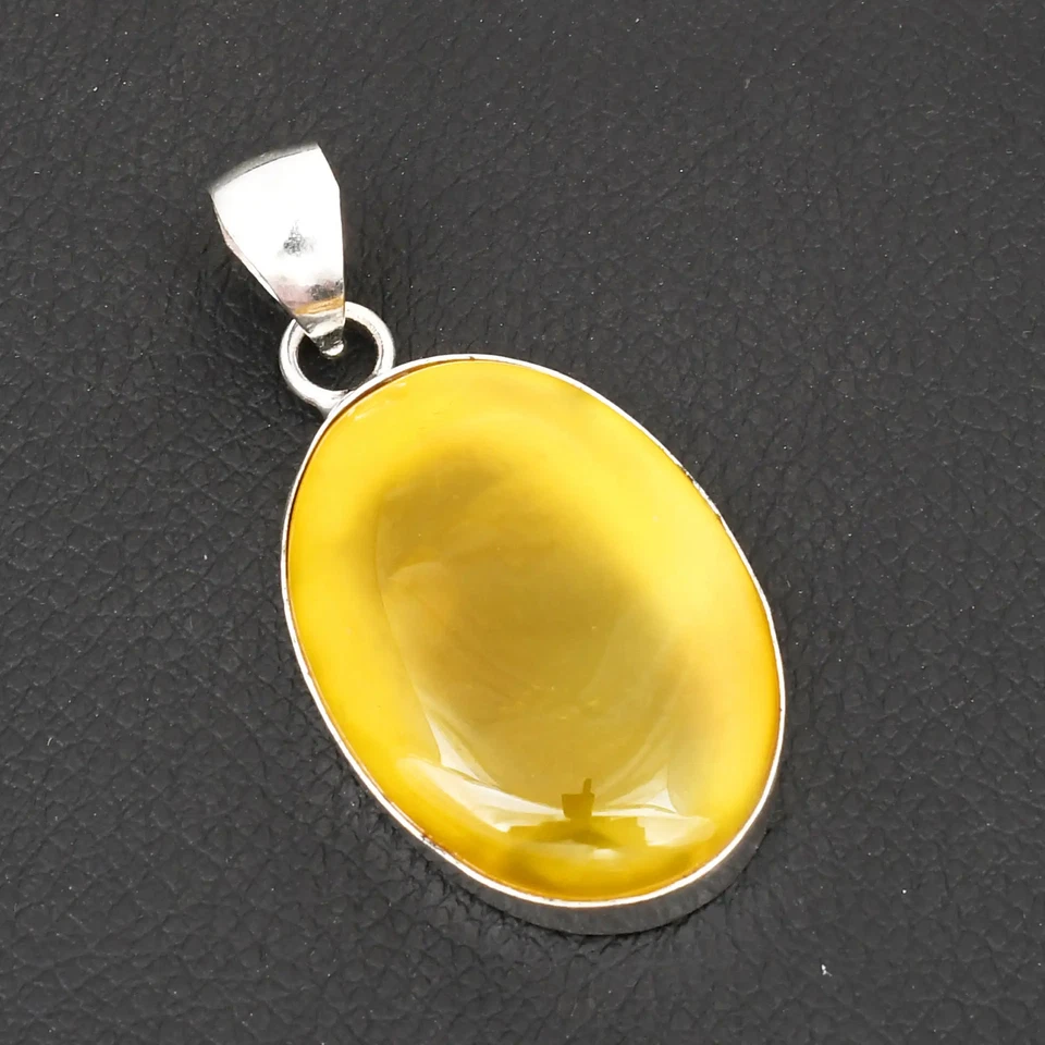 Yellow Onyx Gemstone Ethnic Handmade Pendant Jewelry For Women 2.12" AP-29907 - Image 1 of 1