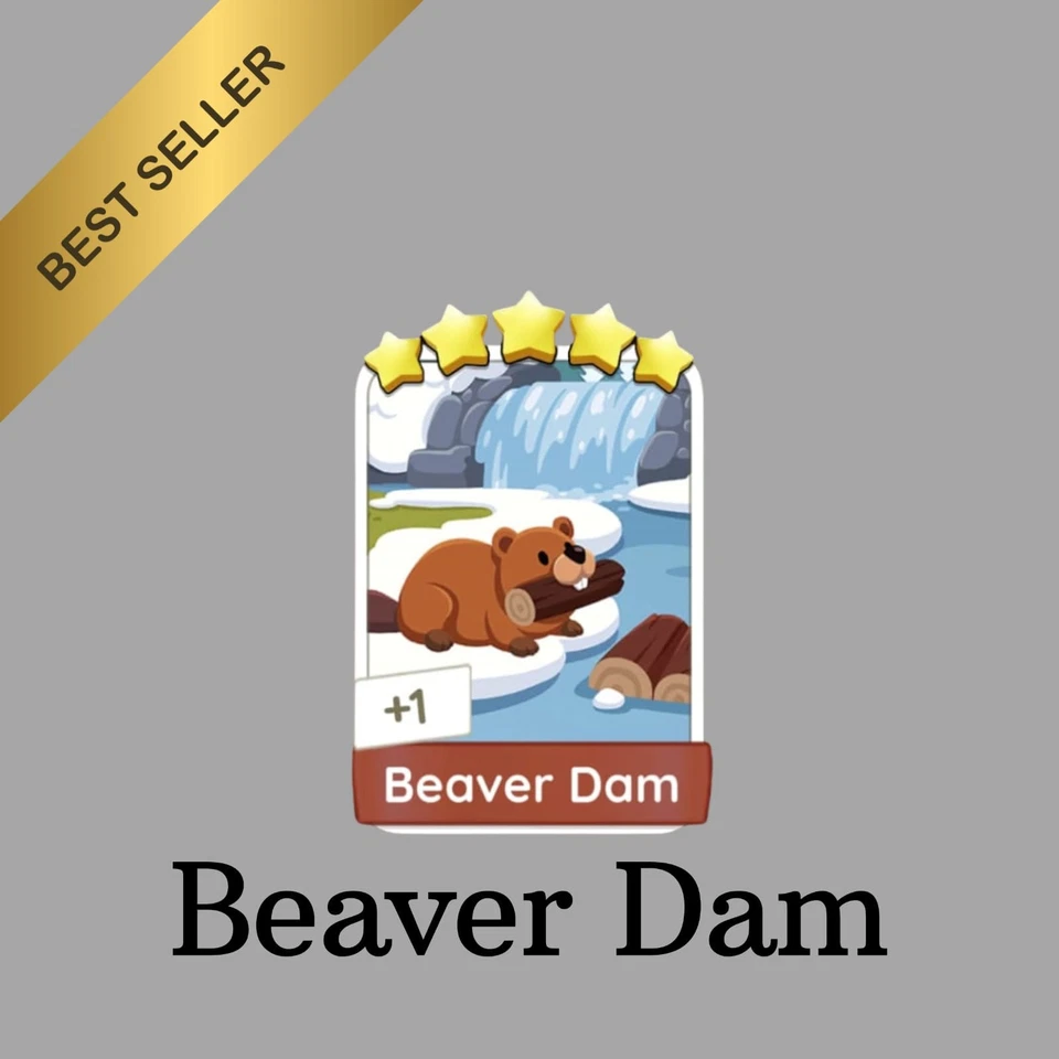 Beaver Dam- MONO_POLY_GO STICKERS 5⭐⭐⭐⭐⭐star - Image 1 of 1