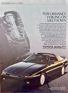 1988 Toyota Supra - Performance Verging on Meltdown - AD# A224 - Picture 1 of 1