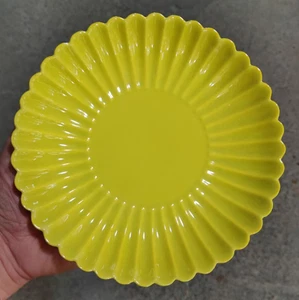 Nice Collectable Art Hand Painting Yellow Glazed Porcelain Plate - Picture 1 of 5