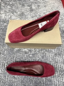 Donald Pliner Women's Edrice Oxblood Burgundy Suede Pump Low Heels Size 7.5 NIB - Picture 1 of 8