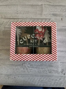 Meri Meri Christmas Cupcake Holders Toppers Party Picks 24 Santa New Damaged Box - Picture 1 of 6