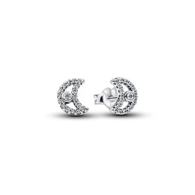 Pandora Ohrstecker Damen Funkelnder Mond Sterling-Silber 294257C01 - Bild 1 von 4
