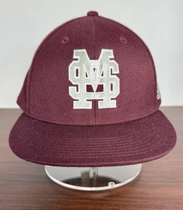 Adidas Mississippi State Bulldogs Fitted Cap Mütze S/M Maroon MSU SEC Fußball - Bild 1 von 9