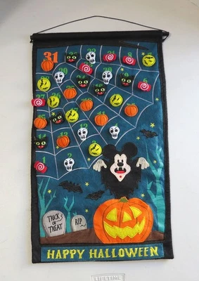 Pottery Barn Kids Countdown to Halloween Disney Mickey Advent Calendar Felt RARE - Image 1 of 4