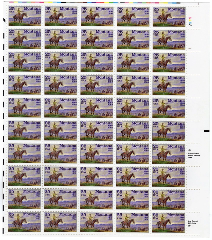 Scott #2401 Montana Sheet of 50 Stamps - MNH - Image 1 of 1