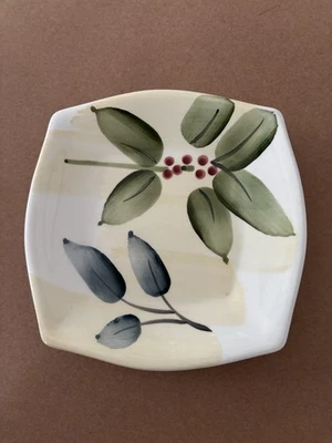 Jabonera botánica Croscill amarillo cremoso 6” X 6” pintada a mano Foto 1 de 4