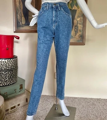 Jeans Lee Hipster Mom vintage años 80 cintura alta pierna cónica 24x31 Foto 1 de 4