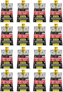 16 Pack Big Bag Fly Trap - Bags Outdoor Disposable 16 pack, Clear  - Picture 1 of 8