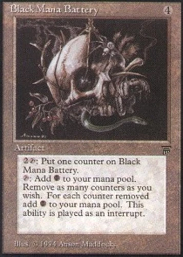 1x MTG Legends Black Mana Battery, Light Play, English - Image 1 of 1