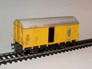 K1/10/11 Modelleisenbahn H0 Trix Kühlwagen Banane Blech - Picture 1 of 1