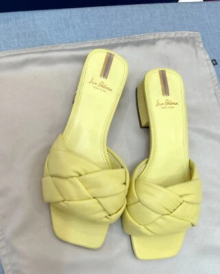 Zapatos Mujer, Sandalias Amarillas US 6M, Sam Edelman, Sandalia Plana Sin Cordones 3 Tiras Foto 1 de 4