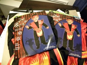 NEW Red Ninja Halloween Costume Outfit Set Kids Dress up Party size (3T-4T) - Picture 1 of 2