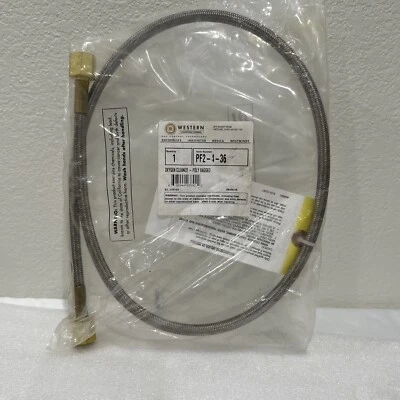 Western Enterprises Pf2-4-36, manguera de oxígeno acero inoxidable coleta. Foto 1 de 4