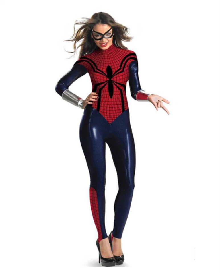 The Amazing Spider-Man Cosplay Jumpsuits Bodysuit Halloween Party Costumes Suit - Image 1 of 3