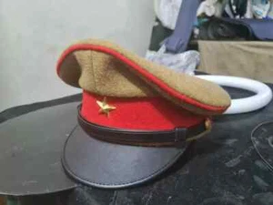 WWII Japanese IJA Army Officer Visor Cap | Olive Drab Twill Military Hat WW2 - Picture 1 of 8