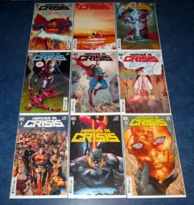 HÉROES EN CRISIS #1 2 3 4 5 6 7 8 9 A juego completo primera impresión DC TOM KING DEATH - Imagen 1 de 1