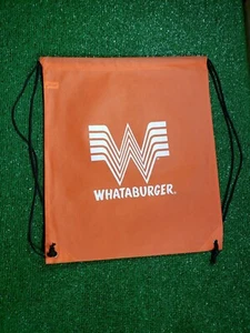 NEW GENUINE WHATABURGER DRAWSTRING BACKPACK TOTE basketball gift bag merch - Picture 1 of 3