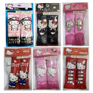 Hello Kitty Seat Belt Cover Pair Licensed Soft Foam-padded Car Accessories 1pair - Picture 1 of 12