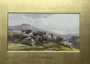 Thomas Rowden (1842-1926) The Dart Near Two Bridges ~ Dartmoor ~ Cattle grazing - Picture 1 of 24