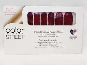 Color Street VENETIAN VELVET FMS100 Nail Polish Strips 16 Easy Peel Red New RARE - Picture 1 of 7