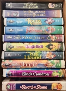 Lot Of 8 Disney Vhs Movies. 2 Vintage Vhs. Black Diamond Disney. Tim Burton. - Picture 1 of 1
