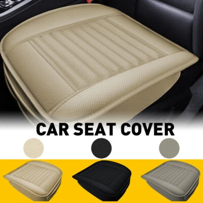Luxury Leather Car Seat Front Cover Seat Bottom Universal Fit Sedan SUV Truck - Image 1 of 4