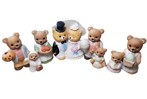 Homco Bear Figure Lot Halloween Easter 1430 5209 Russ Wedding Trick or Treat set - Picture 1 of 11