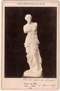 Venus von Milo.Antik.Paris.Albuminé.Carte Cabinet Card.Fotosammlung.F.S & Co - Bild 1 von 1