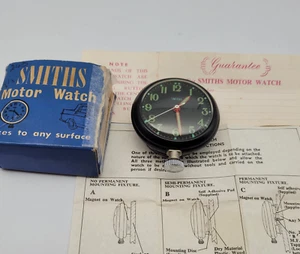 Smiths Vintage Magnetic Car Dashboard Motoring Watch With Original Box Working - Picture 1 of 21