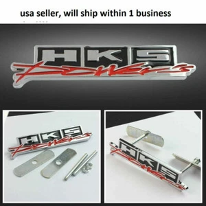 NEW JDM HKS power Metal Front Grill Badge Emblem Decals for HKS car all model - Bild 1 von 4