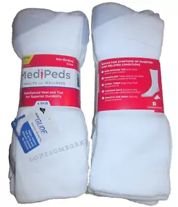 8 Paar Medipeds GROSSE HERRENSCHUHE 12-15 gepolsterte unverbindliche diabetische Crew-Socken - Bild 1 von 7