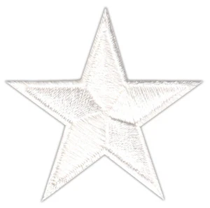 ao28★Parche Estrella Pequeño Blanco Plancha Parche Aplicación 4,5 x 4,5 cm - Imagen 1 de 2