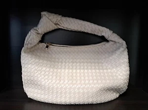 Melie Bianco Brigitte Recycled Vegan Leather Top Handle Large Satchel, Hobo Bag - Picture 1 of 11