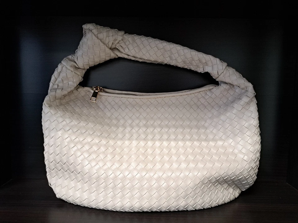 Melie Bianco Brigitte Recycled Vegan Leather Top Handle Large Satchel, Hobo Bag - Image 1 of 4