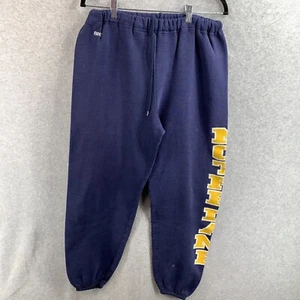 VINTAGE Notre Dame Sweatpants Mens Small Blue Gold Spell Out BIKE Brand IRISH - Picture 1 of 19
