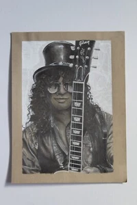 Original OOAK Guns N’ Roses Drawing “Slash” Artwork Charcoal And Graphite - Picture 1 of 3