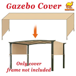 18'x8.3' Universal Replacement Canopy Top Cover for Pergola Structure Green Tan - Picture 1 of 56