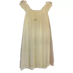 Vtg Movie Star Negligee Pale Yellow Babydoll Nightie Size Small - Picture 1 of 7